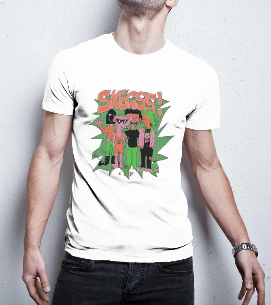Skegss LSD Irvine Cartoon Characters Green T-Shirt