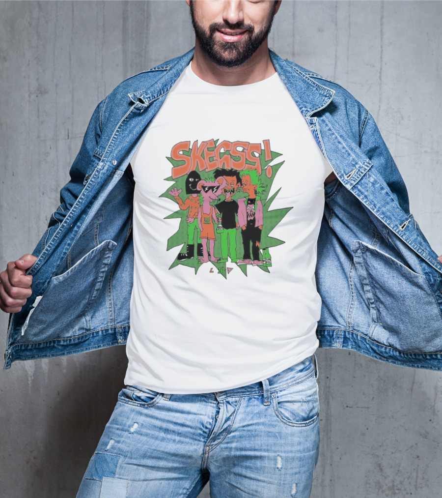 Skegss LSD Irvine Cartoon Characters Green T-Shirt