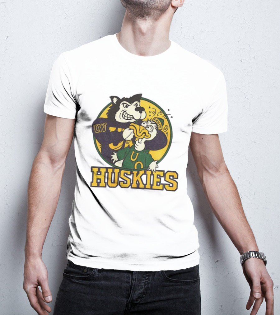 UW Huskies Vs Oregon Ducks Rivalry Football Showdown T-Shirt