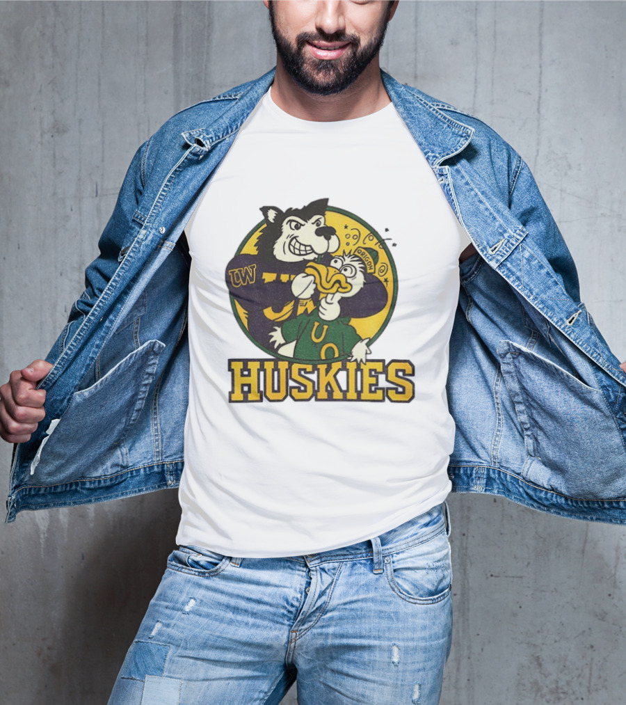 UW Huskies Vs Oregon Ducks Rivalry Football Showdown T-Shirt