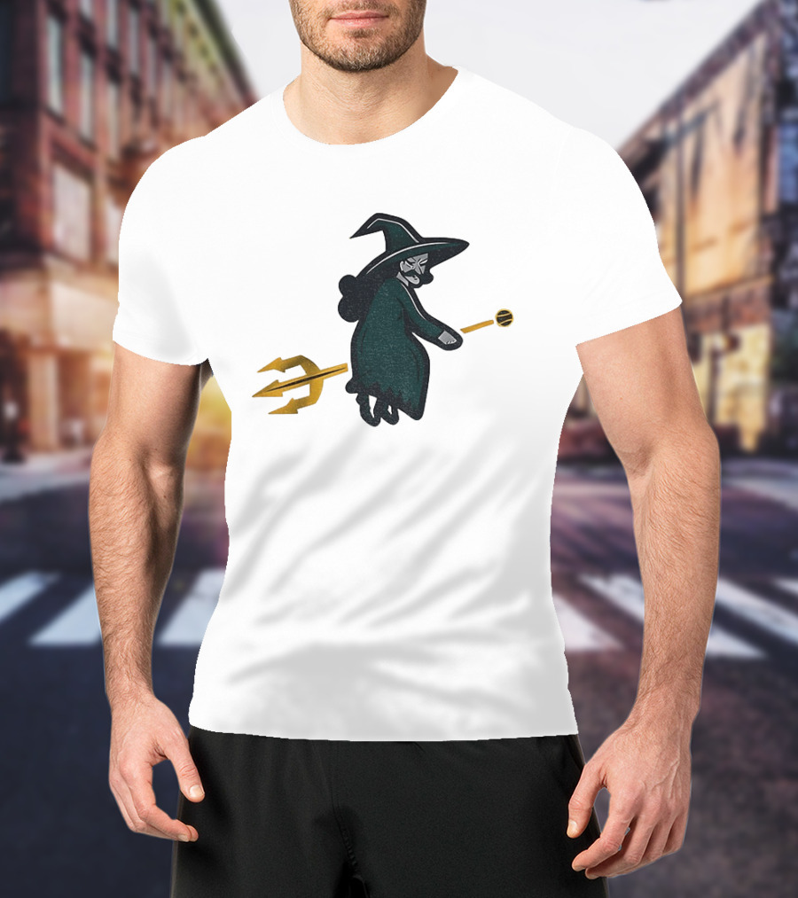 Witches Rally Seattle Mariners MLB Baseball 2025 Cartoon Trident Broomstick T-Shirt