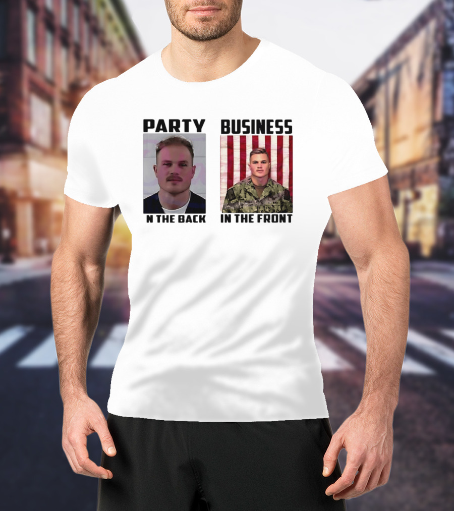 Party In The Back Business In The Front Zach Bryan U.S. Navy T-Shirt