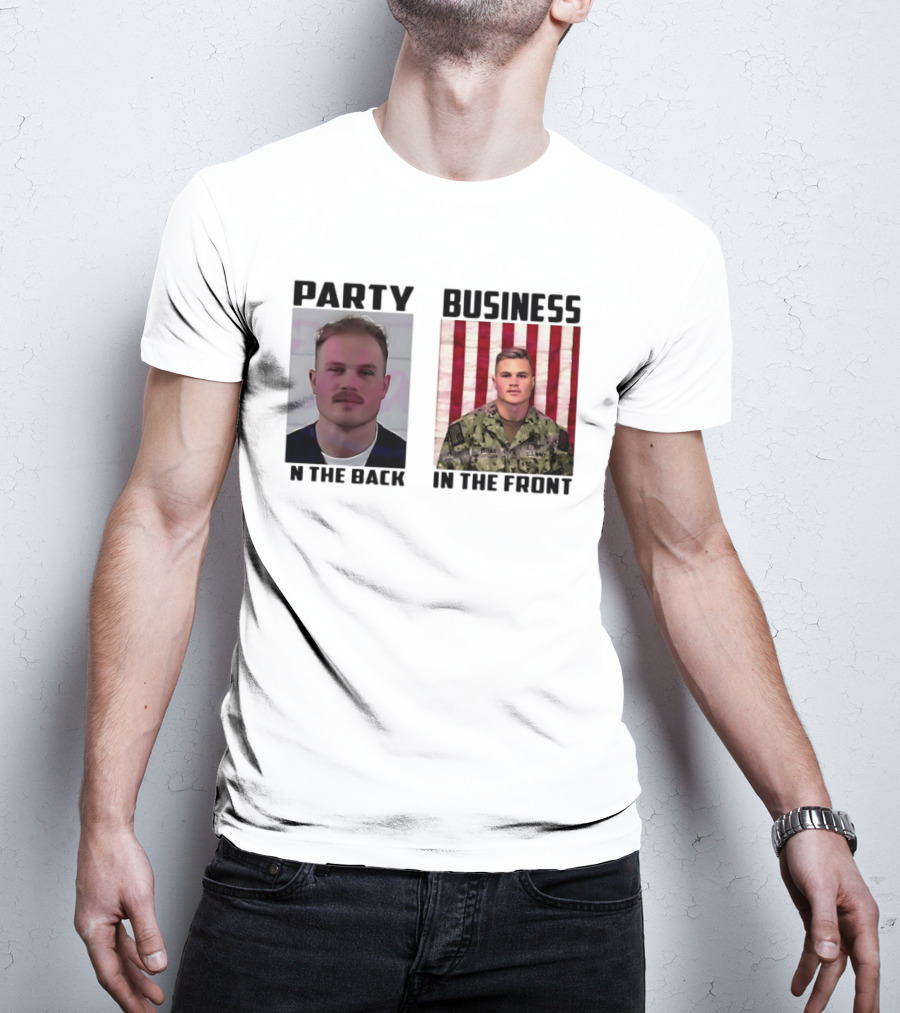 Party In The Back Business In The Front Zach Bryan U.S. Navy T-Shirt
