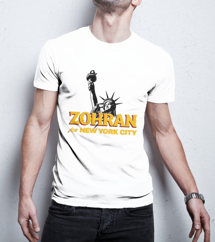 Zohran And Statue Of Liberty New York City Showdown T-Shirt
