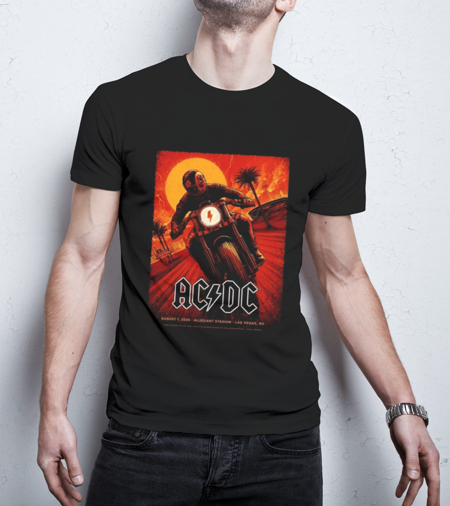 ACDC PWR Up Tour August 1 2026 Allegiant Stadium Las Vegas NV Event T-Shirt
