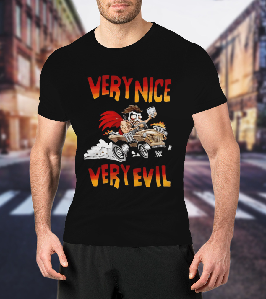 Very Nice Very Evil Danhausen Cartoon WWE T-Shirt