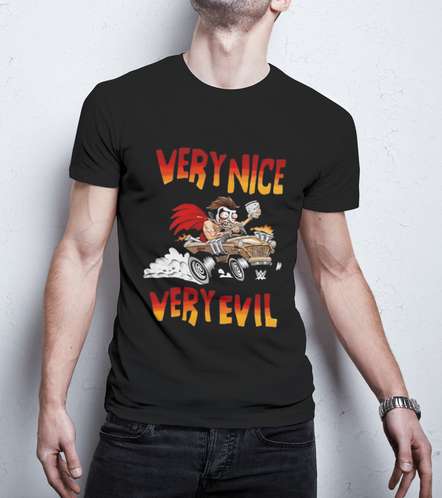 Very Nice Very Evil Danhausen Cartoon WWE T-Shirt