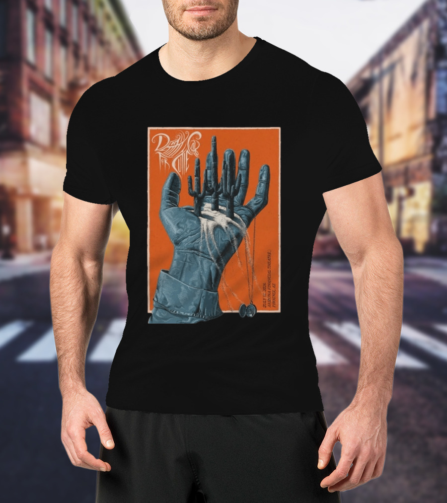 Death Cab For Cutie July 31 2026 Arizona Financial Theatre Phoenix AZ Cactus Hand T-Shirt