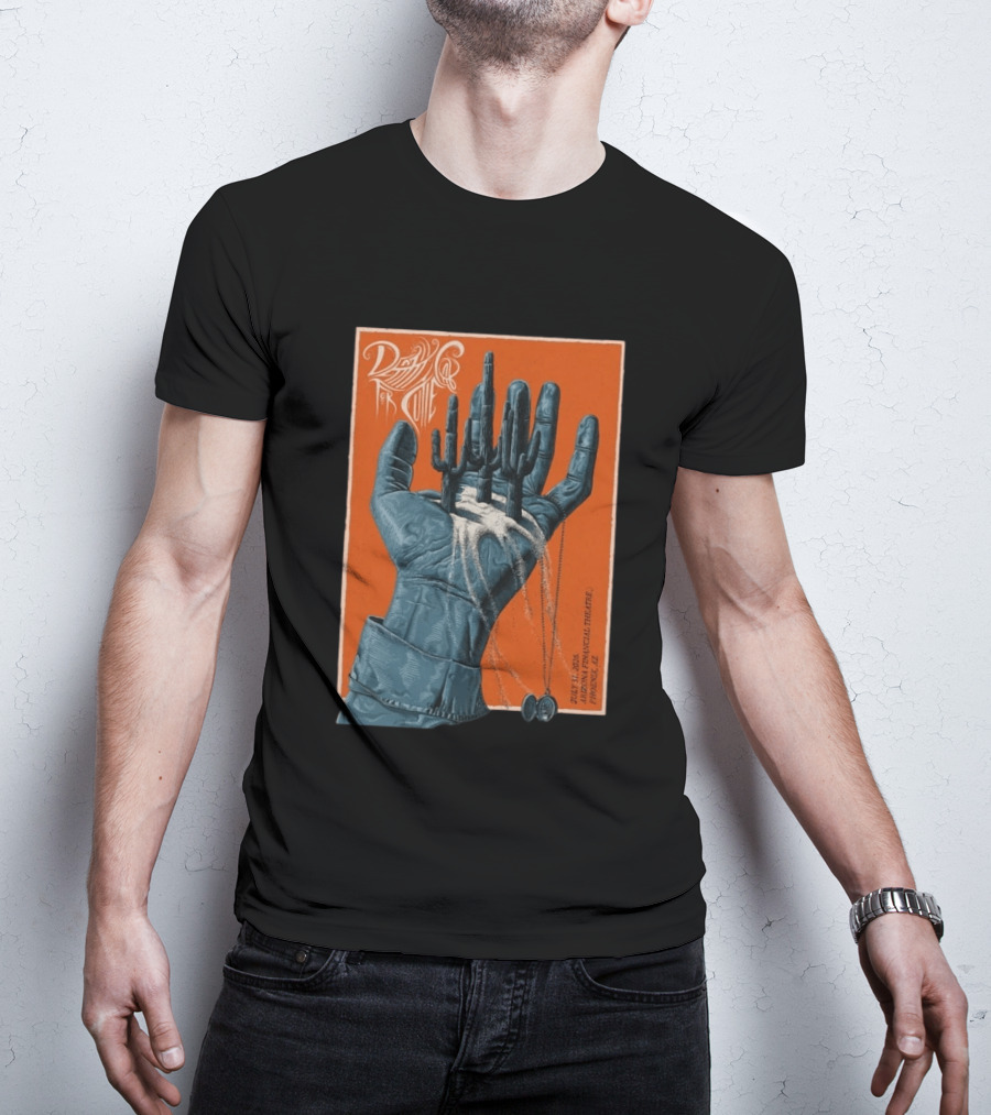 Death Cab For Cutie July 31 2026 Arizona Financial Theatre Phoenix AZ Cactus Hand T-Shirt