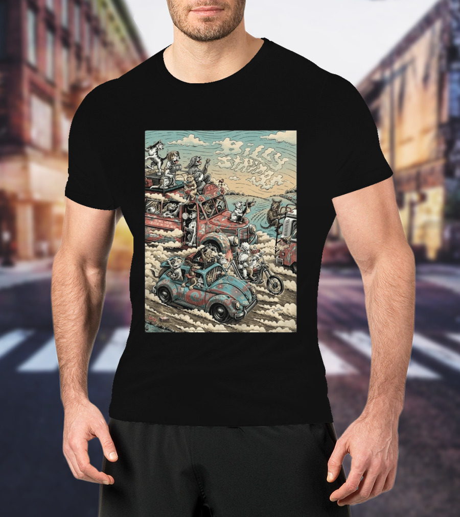 Billy Strings Bethel NY Event August 1 2026 Dylan Goldberger Bethel Woods Center Night 2 Psychedelic Animal Parade T-Shirt