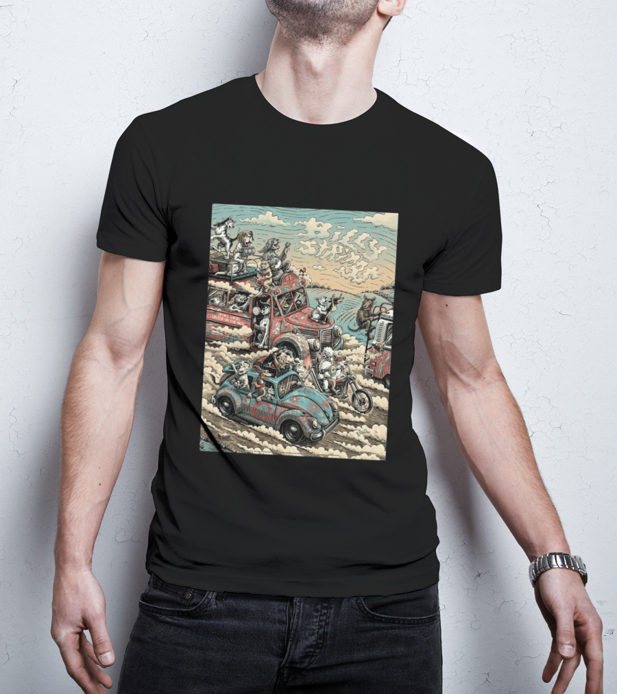 Billy Strings Bethel NY Event August 1 2026 Dylan Goldberger Bethel Woods Center Night 2 Psychedelic Animal Parade T-Shirt