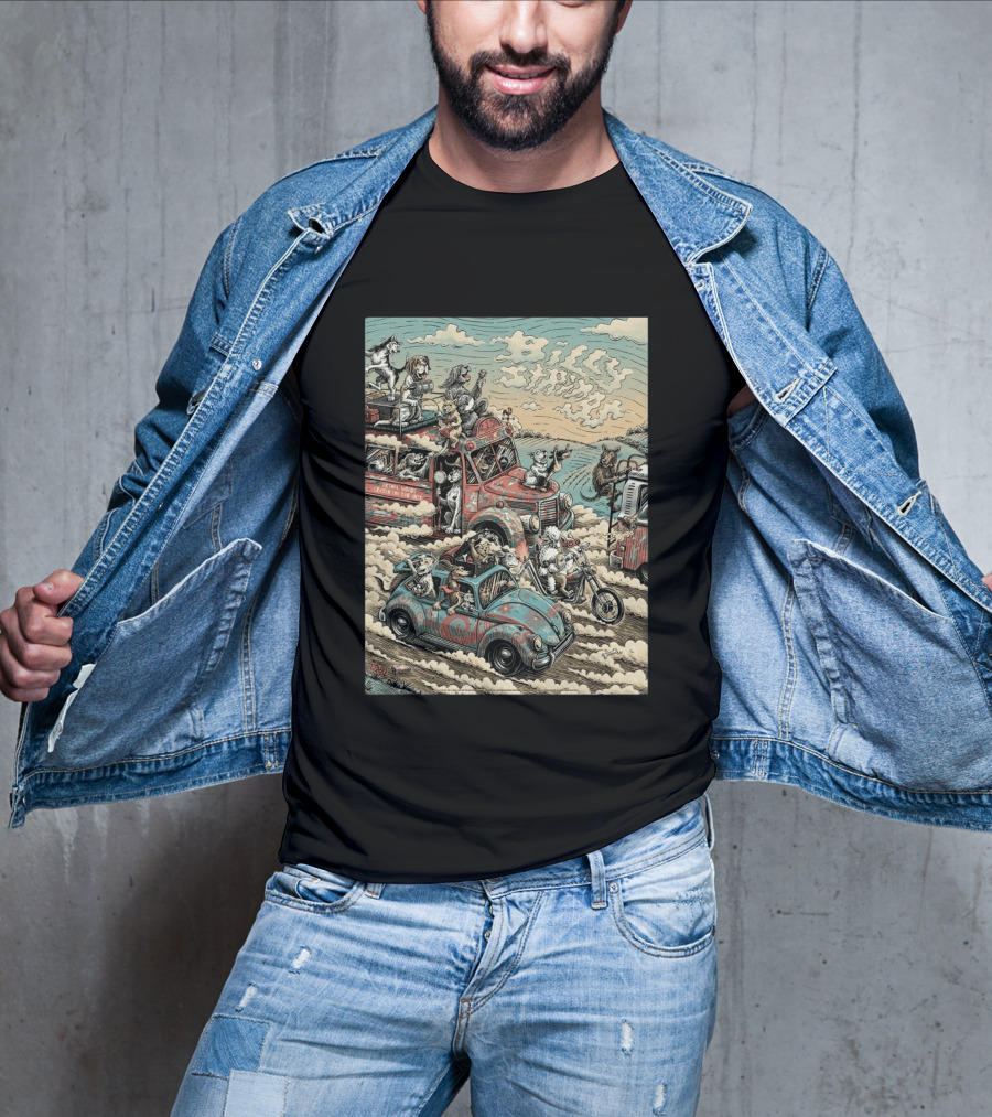 Billy Strings Bethel NY Event August 1 2026 Dylan Goldberger Bethel Woods Center Night 2 Psychedelic Animal Parade T-Shirt