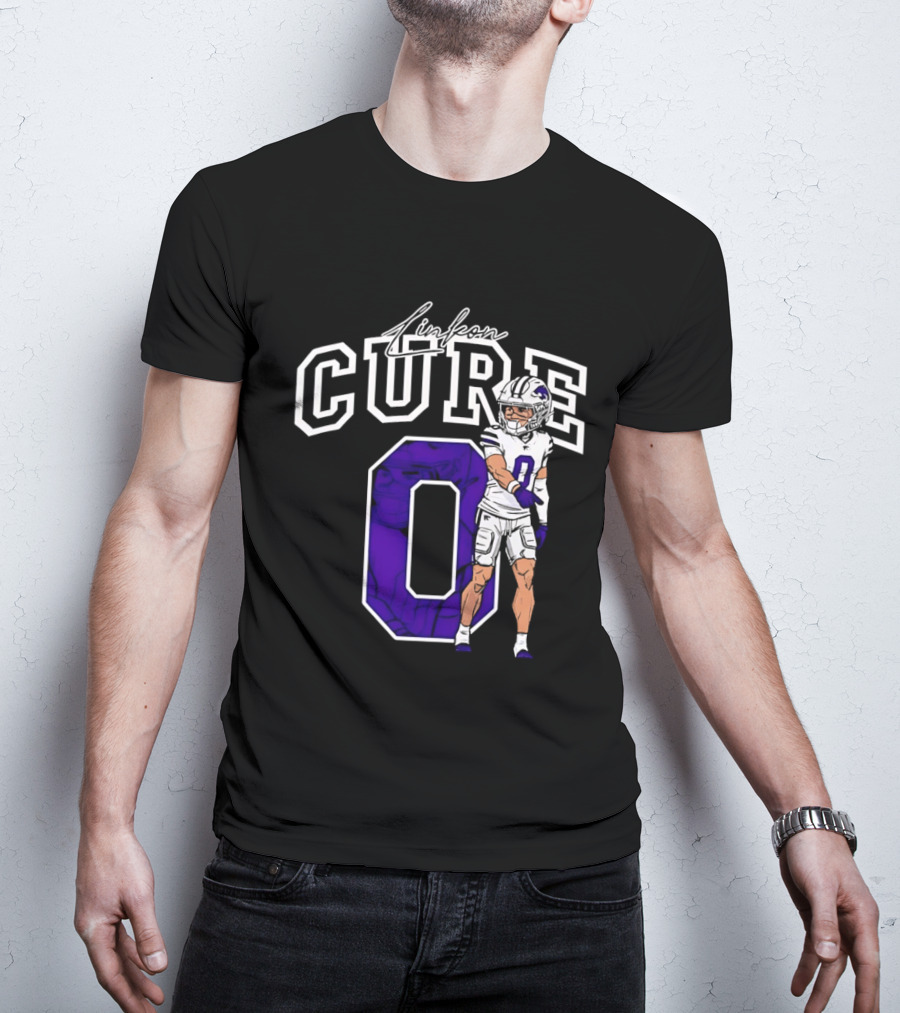 Kansas State University Linkon Cure 0 Football Player T-Shirt
