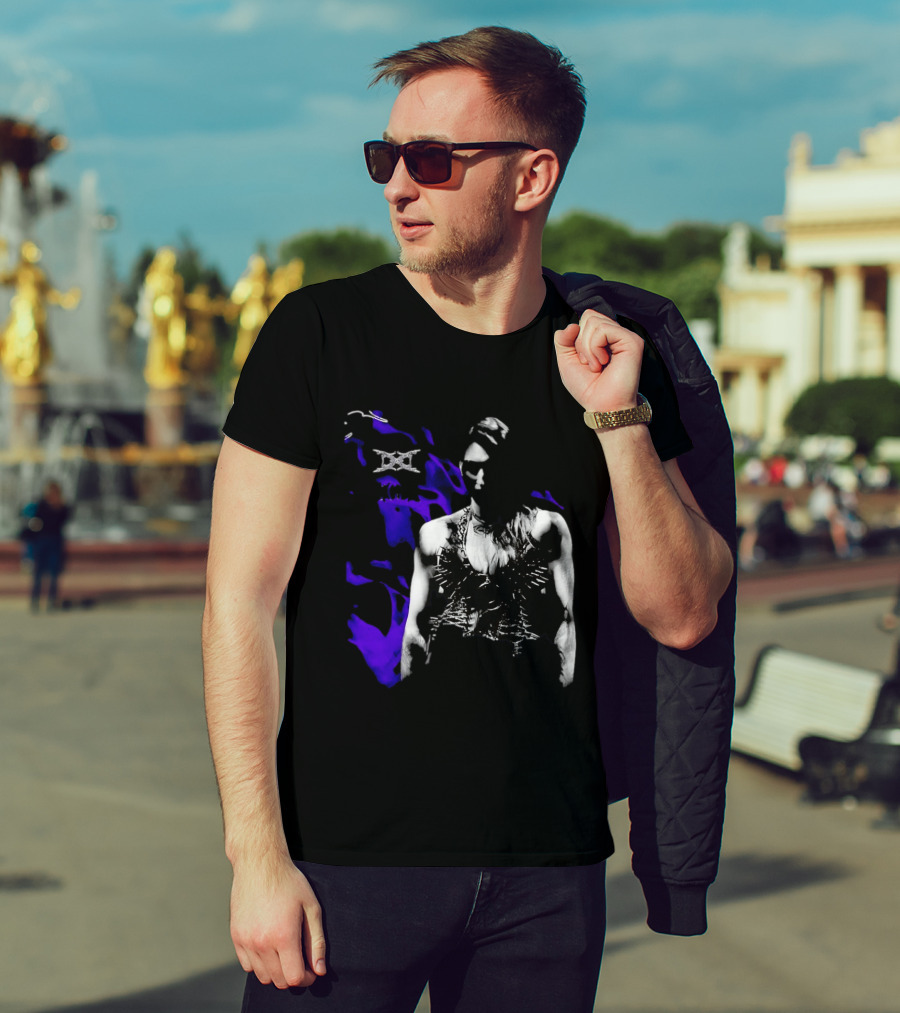 Ken Carson Rhea Ripley WWE Spiked Outfit Collage With Abstract Purple Accents T-Shirt