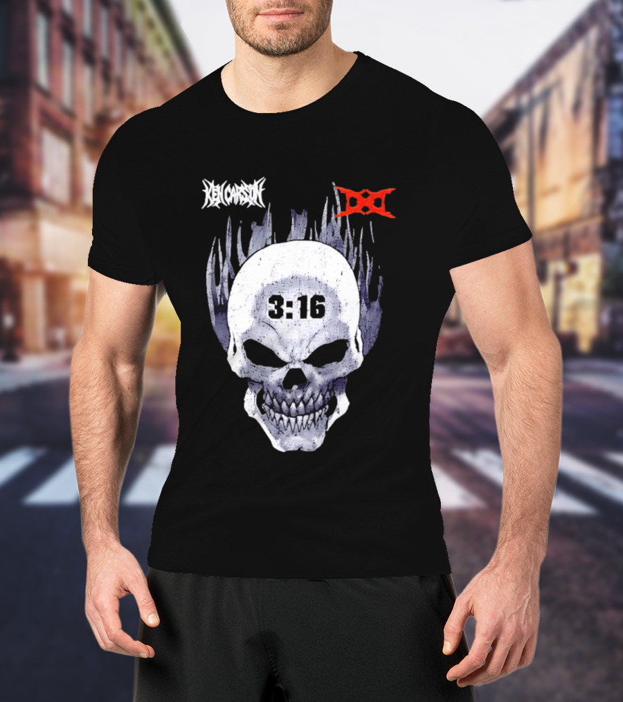 Ken Carson 3:16 Skull Stone Cold Steve Austin WWE T-Shirt