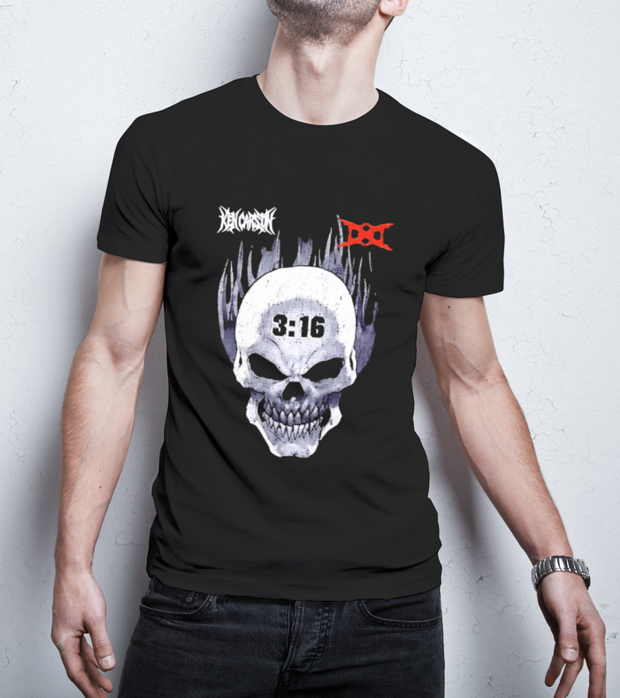 Ken Carson 3:16 Skull Stone Cold Steve Austin WWE T-Shirt