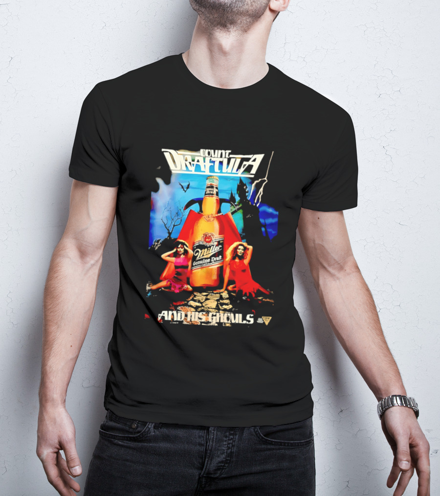 Count Draftula Miller Genuine Draft Beer And His Ghouls T-Shirt