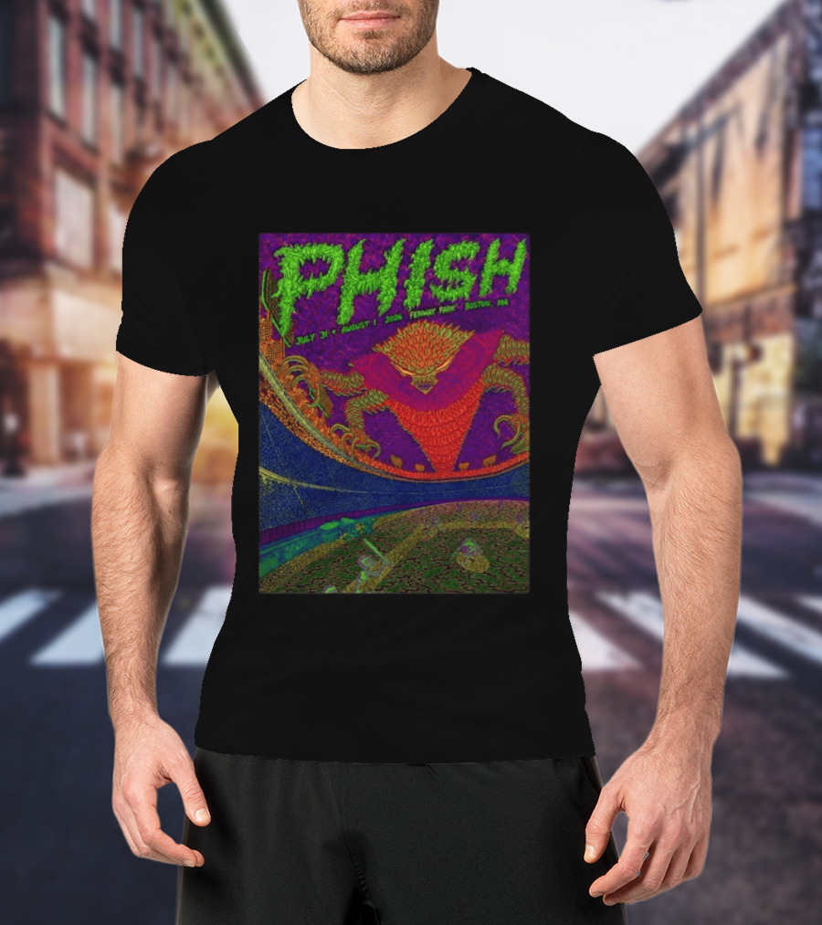 Phish July 31 August 1 2026 Fenway Park Boston MA Tetsunori Tawaraya LE T-Shirt