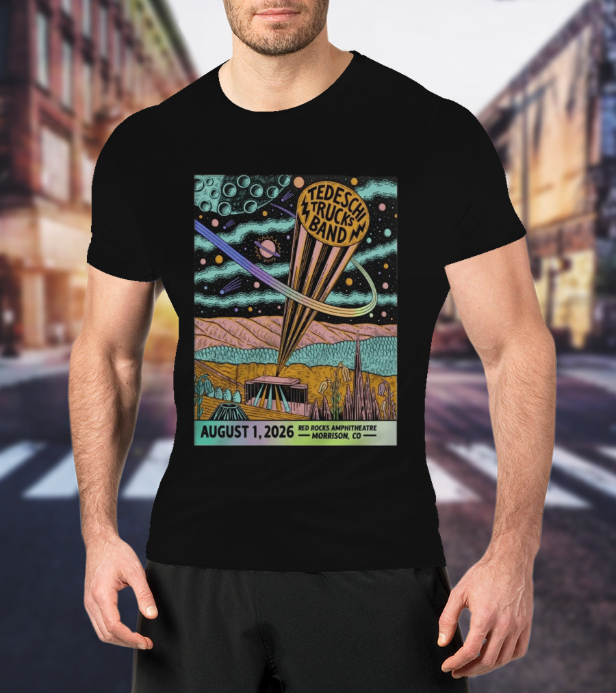 Tedeschi Trucks Band Red Rocks Amphitheatre Morrison CO August 1 2026 Cosmic T-Shirt