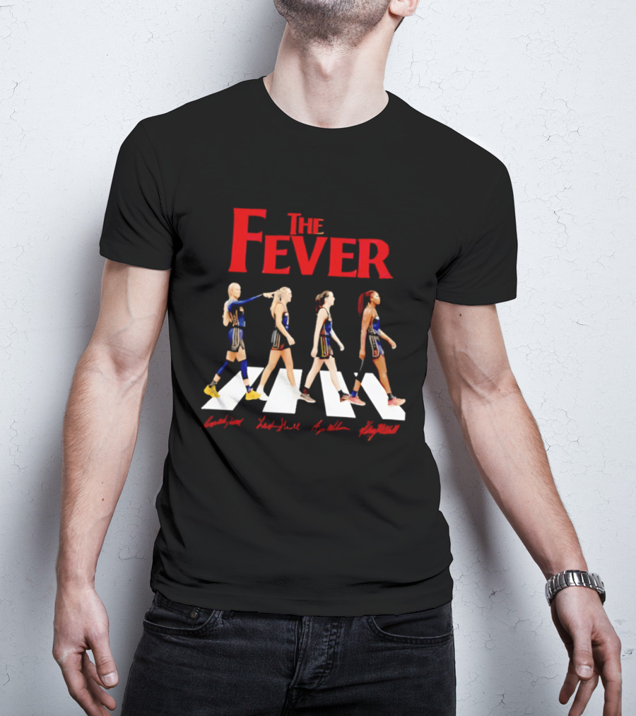 Indiana Fever Basketball Team Abbey Road Beatles T-Shirt
