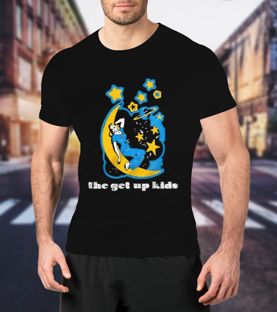 The Get Up Kids Woman On Crescent Moon With Stars T-Shirt