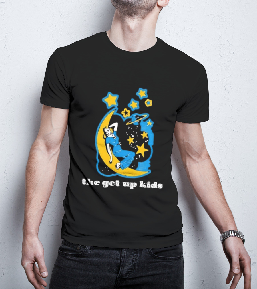The Get Up Kids Woman On Crescent Moon With Stars T-Shirt