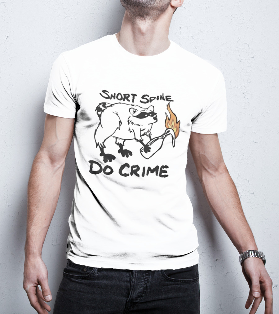 Short Spine Do Crime Jimothy Flame Bear T-Shirt