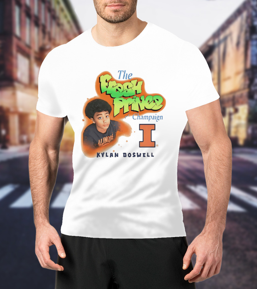 Kylan Boswell Illinois Fighting Illini The Fresh Prince Of Champaign T-Shirt