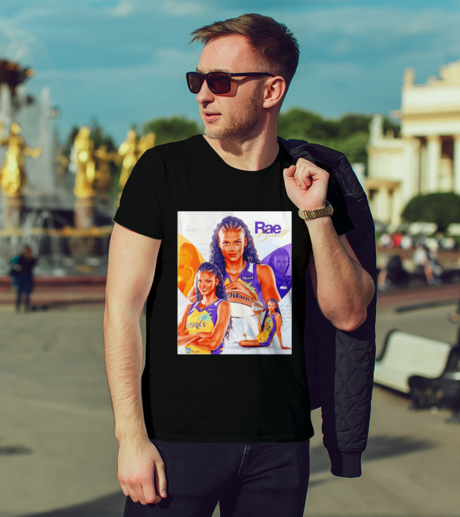 WNBA Rae Burrell Los Angeles Sparks No 22 Wilson Basketball Collage T-Shirt