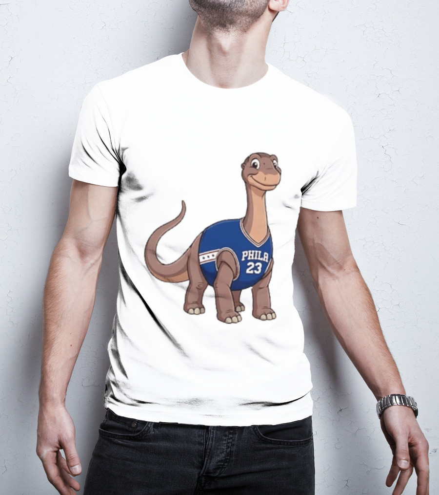 Phila 23 Dinosaur In Philadelphia 76ers Basketball Jersey T-Shirt