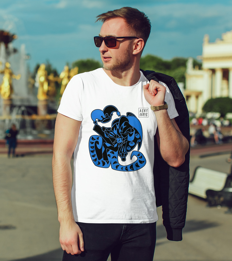 Shadow Milk Cookie Run A4NT Peeking Jester Snake T-Shirt