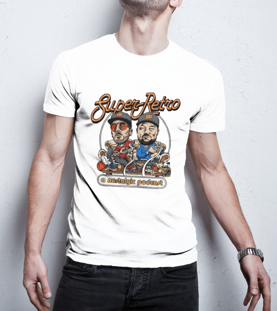 Super Retro SR A Nostalgic Podcast T-Shirt