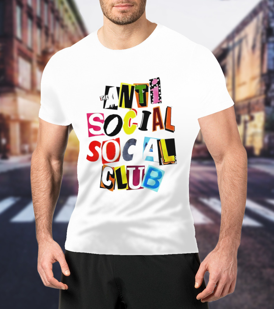 The Anti Social Social Club ASSC Collage Colorful T-Shirt