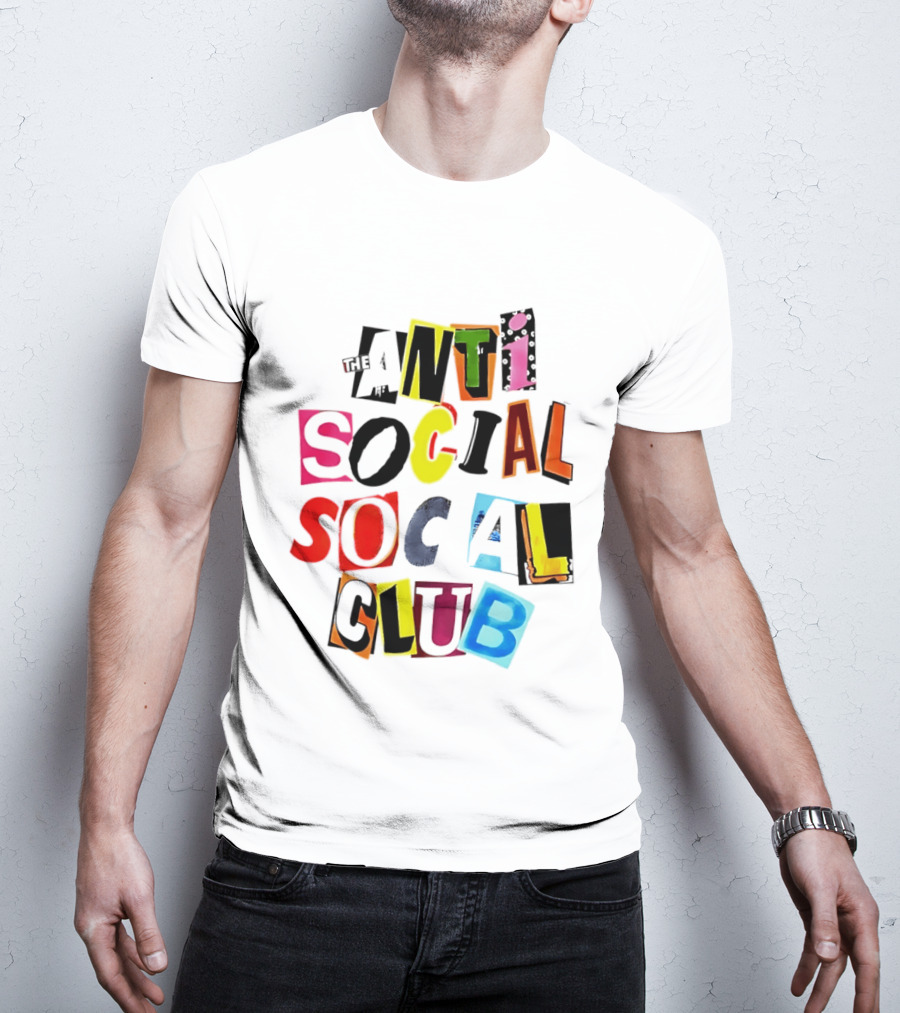 The Anti Social Social Club ASSC Collage Colorful T-Shirt