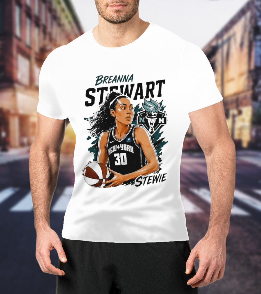 Breanna Stewart New York Liberty Stewie 30 Basketball Star T-Shirt
