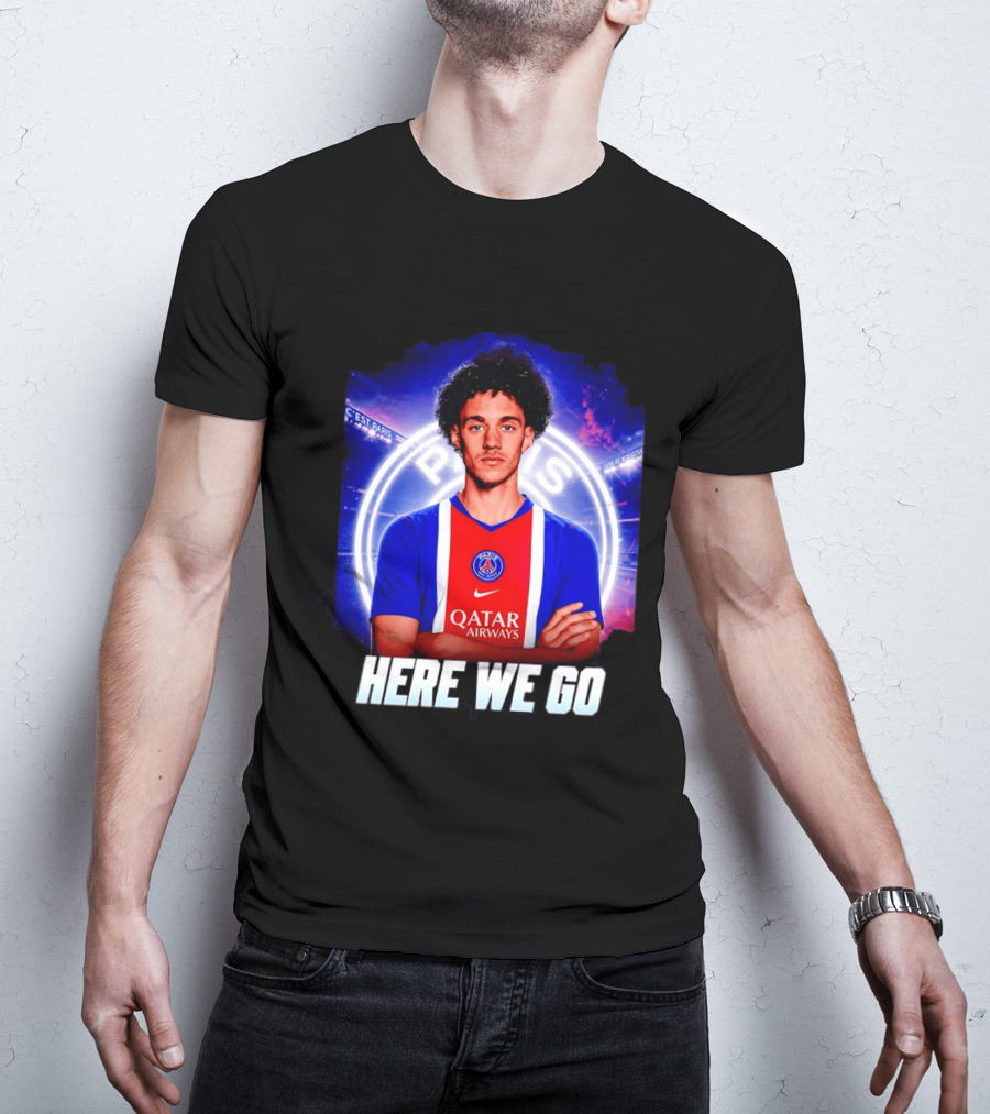 Maghnes Akliouche To Paris Saint Germain Here We Go T-Shirt