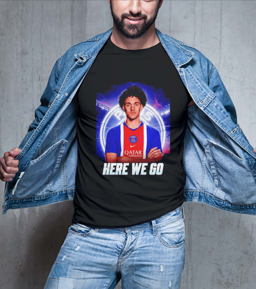 Maghnes Akliouche To Paris Saint Germain Here We Go T-Shirt