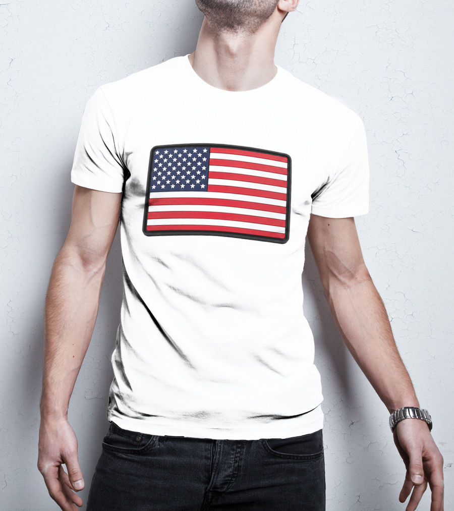 Dan Cevette American Flag Hat United States Stars And Stripes T-Shirt