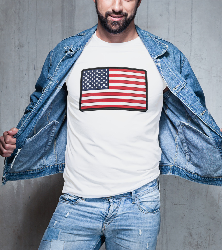 Dan Cevette American Flag Hat United States Stars And Stripes T-Shirt