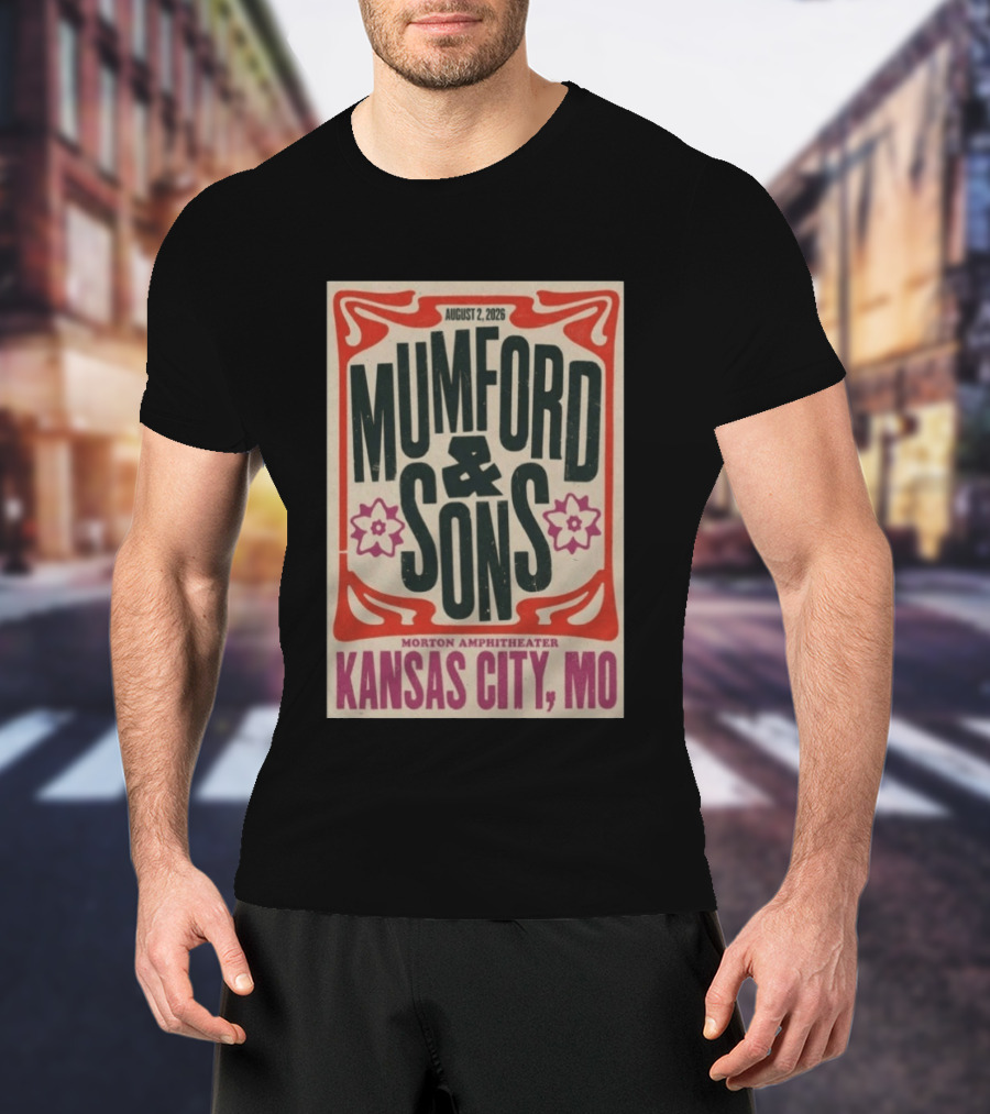 Mumford And Sons August 2 2026 Morton Amphitheater Kansas City MO T-Shirt