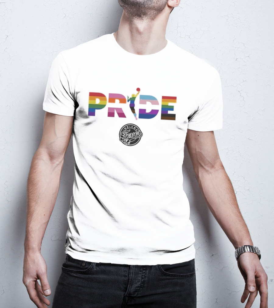 Indiana Fever WNBA Pride Rainbow Basketball Celebration T-Shirt