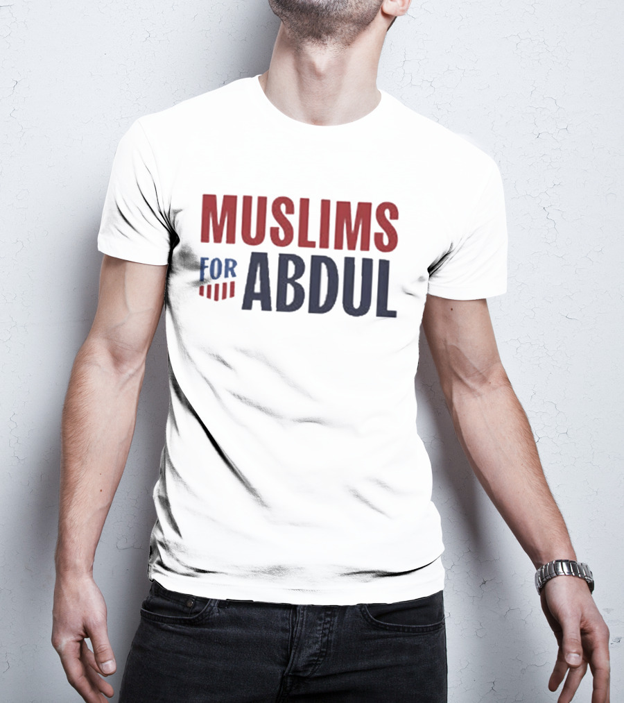 Muslims For Abdul 2026 Election Support Red And Blue T-Shirt