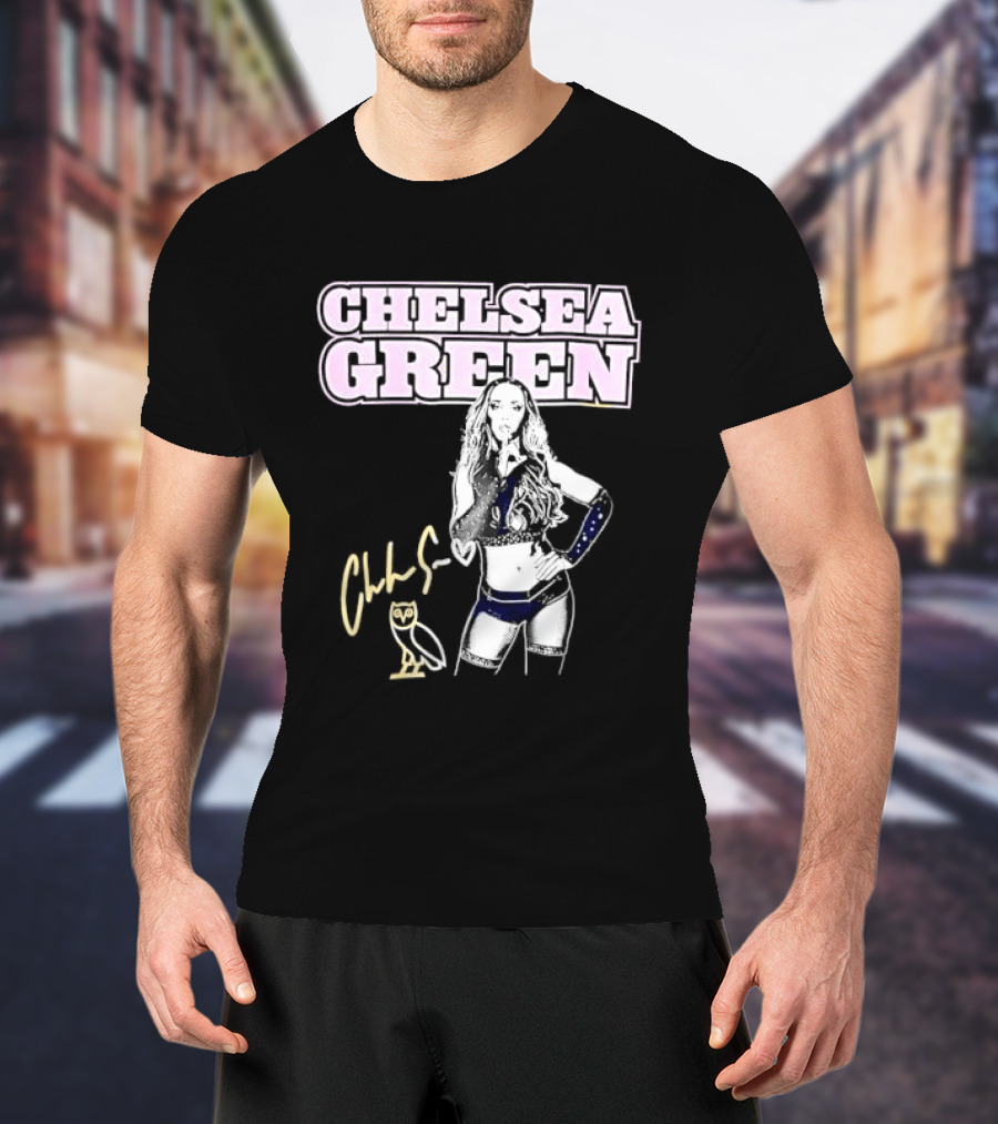 Chelsea Green Wrestling Owl Gesture Signature T-Shirt