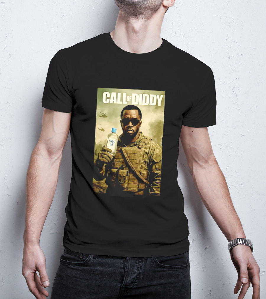 Call Of Diddy Baby Oil Military Humor T-Shirt