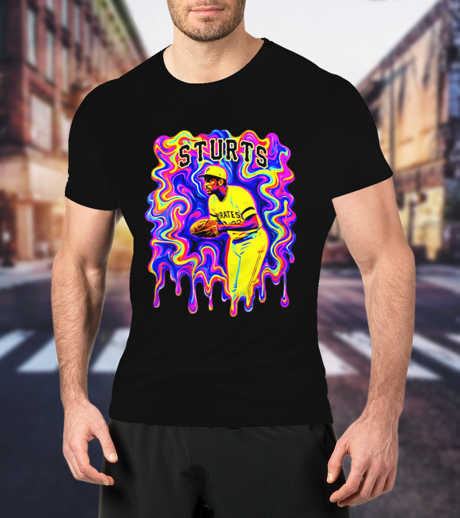 Pirates Dock Ellis Psychedelic Sturts Baseball Pitcher T-Shirt