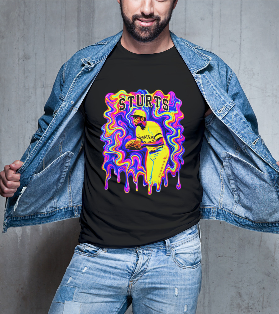 Pirates Dock Ellis Psychedelic Sturts Baseball Pitcher T-Shirt