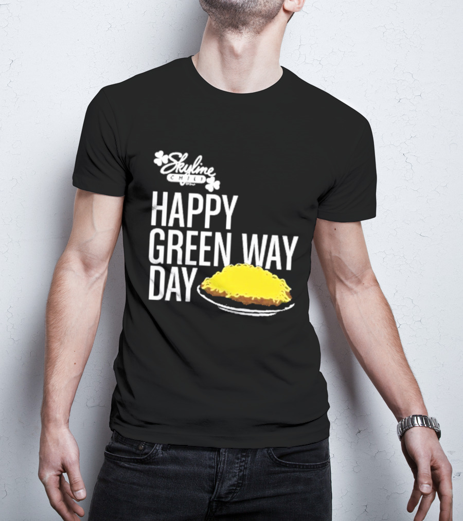 Skyline Chili Happy Green Way Day Cheese Coney Celebration T-Shirt