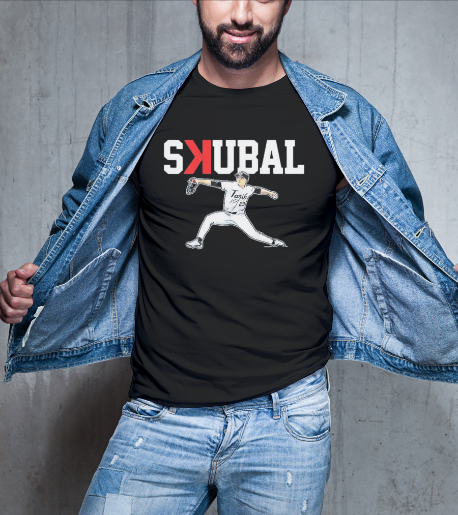 Tarik Skubal Detroit Tigers MLB Player Pitching SKUBAL T-Shirt
