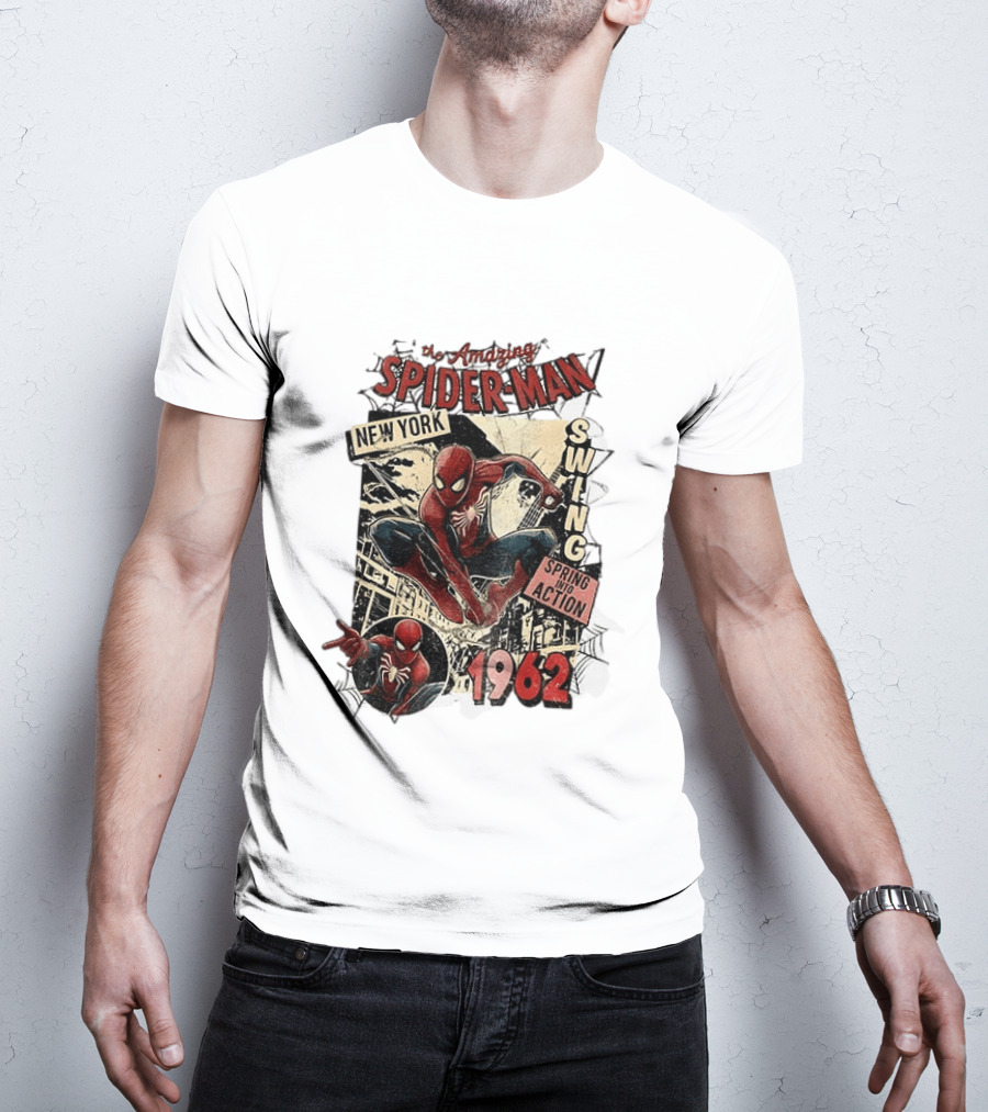 Amazing Spider Man New York Swing Spring Into Action 1962 T-Shirt