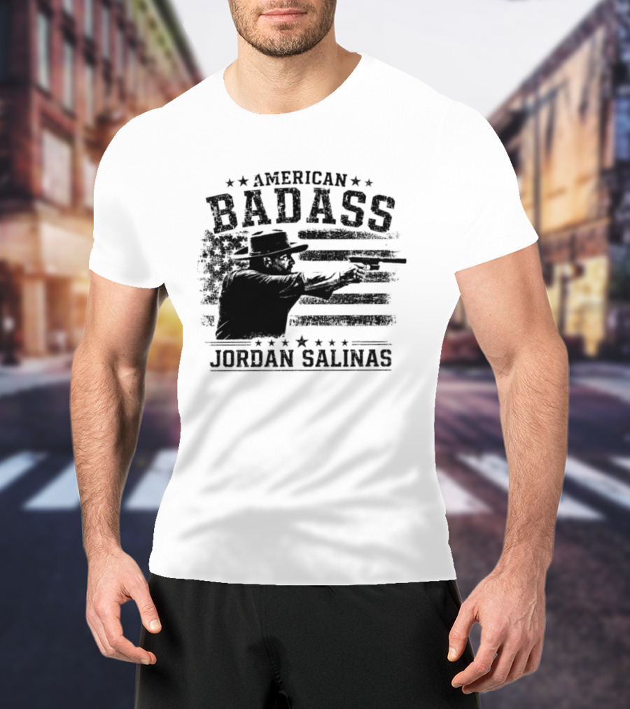 American Badass Jordan Salinas True Patriot USA Flag T-Shirt